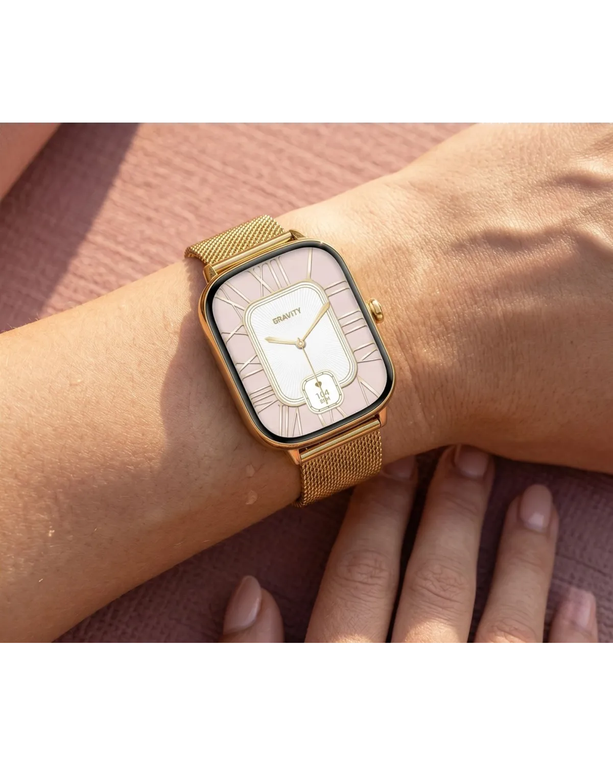 SMARTWATCH DAMSKI GRAVITY GT30-1 - ROZMOWY BLUETOOTH, DODATKOWY PASEK (sg058a)