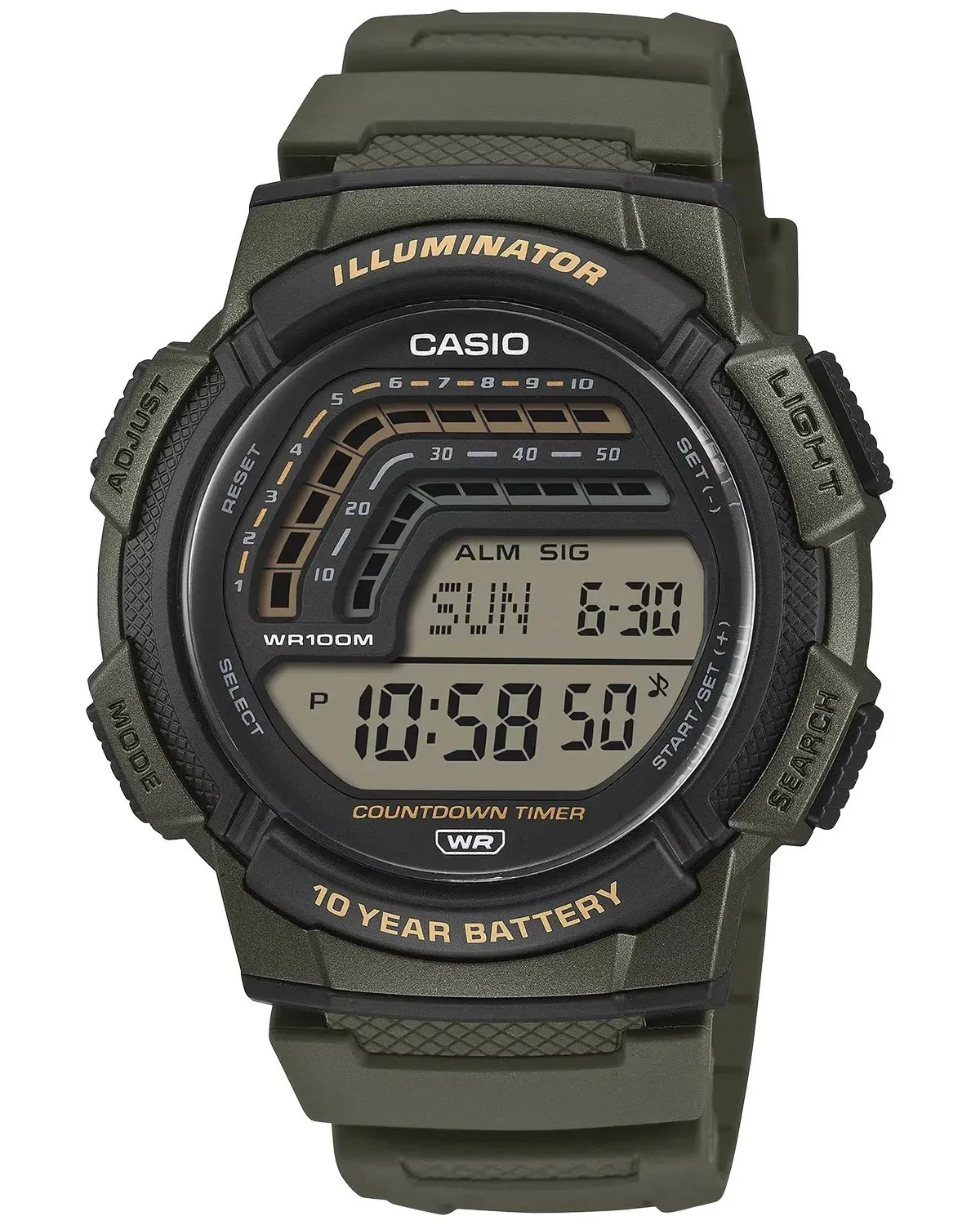 ZEGAREK MĘSKI CASIO WS-1800-3AVDF + BOX ZEGAREK MĘSKI CASIO WS-1800-3AVDF + BOX