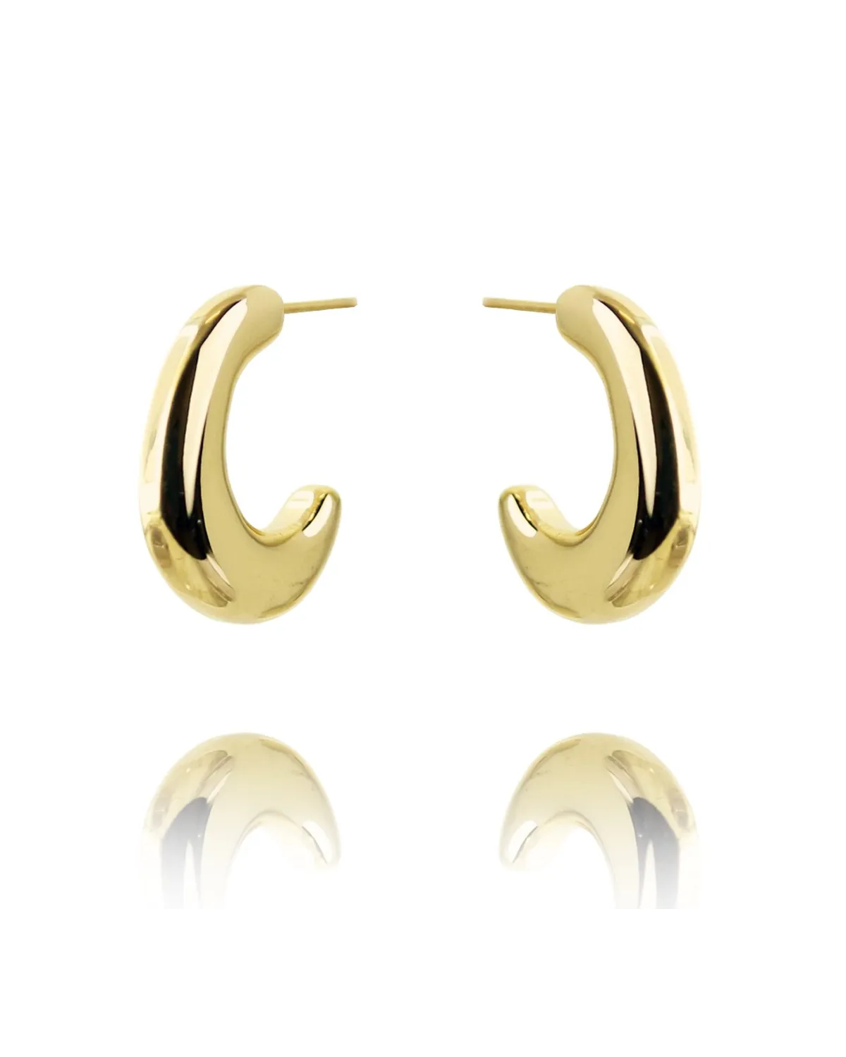 Kolczyki ze stali szlachetnej pozłacane 18 mm KST3023 Kolczyki ze stali szlachetnej pozłacane 18 mm KST3023