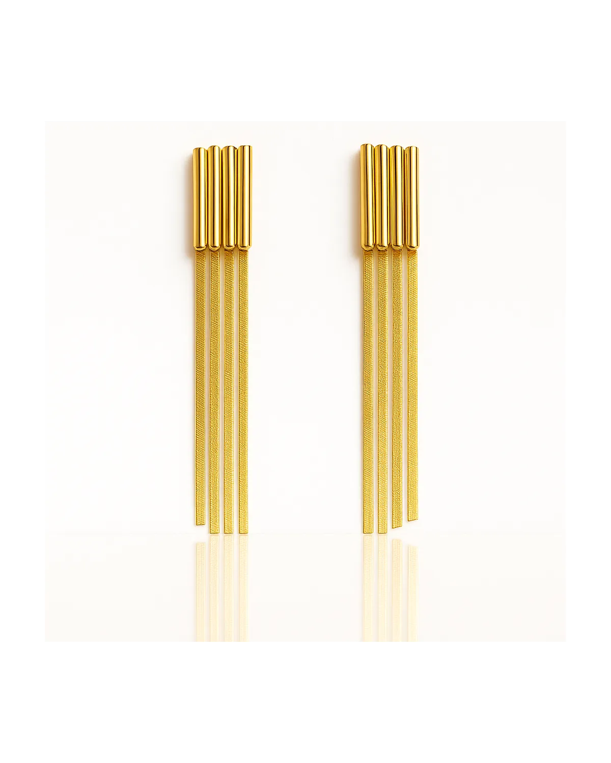 Kolczyki ze stali szlachetnej pozłacane 14k złotem, wiszące KST3446 Kolczyki ze stali szlachetnej pozłacane 14k złotem, wiszące KST3446