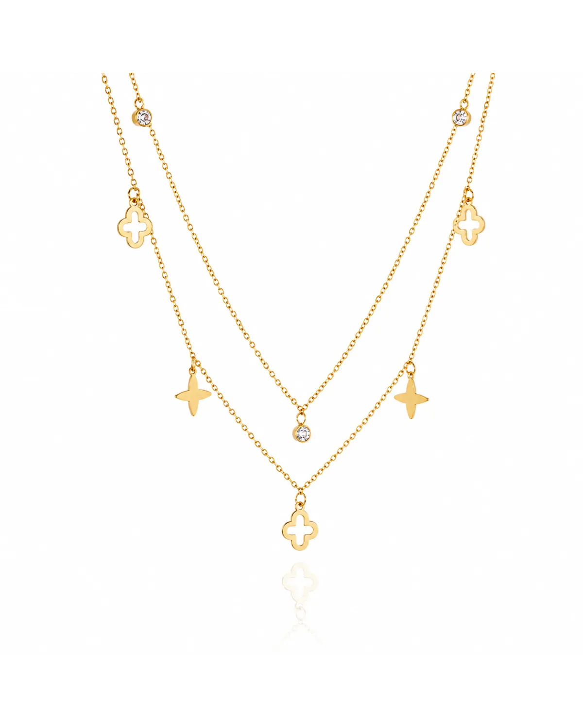 Naszyjnik stal chirurgiczna pozłacana 14k gold NST1363 Naszyjnik stal chirurgiczna pozłacana 14k gold NST1363