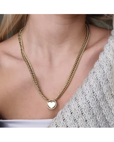 Naszyjnik stal chirurgiczna pozłacana 14k gold NST1351
