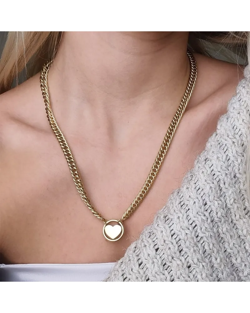 Naszyjnik stal chirurgiczna pozłacana 14k gold NST1351 Naszyjnik stal chirurgiczna pozłacana 14k gold NST1351