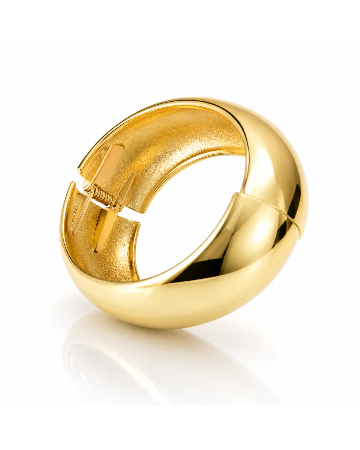 Bransoletka na rękę stal chirurgiczna pozłacana 14k złotem, obręcz BST1728 Bransoletka na rękę stal chirurgiczna pozłacana 14k złotem, obręcz BST1728