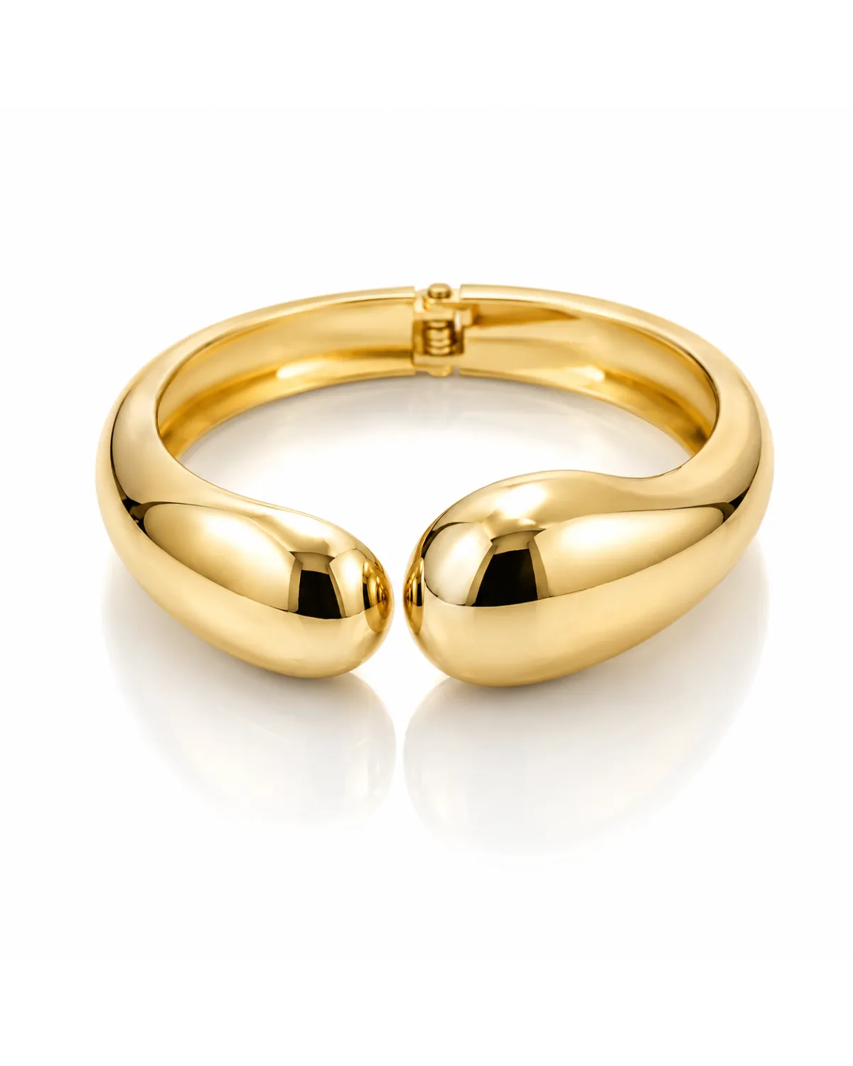 Bransoletka na rękę stal chirurgiczna pozłacana 14k złotem, obręcz krople BST1726 Bransoletka na rękę stal chirurgiczna pozłacana 14k złotem, obręcz krople BST1726