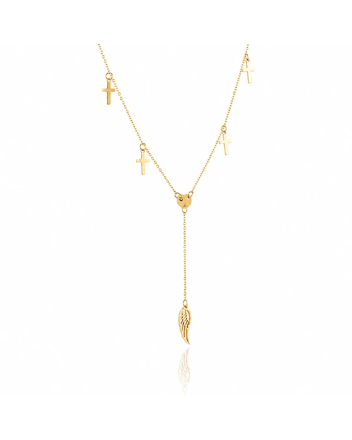 Naszyjnik stal chirurgiczna pozłacana 14k gold NST1382 Naszyjnik stal chirurgiczna pozłacana 14k gold NST1382