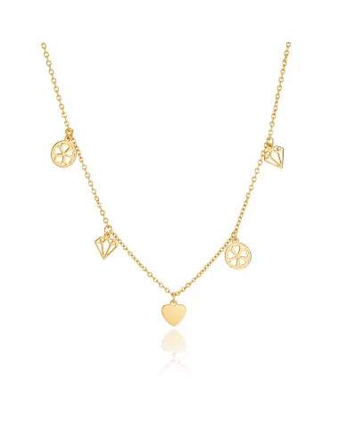 Naszyjnik stal chirurgiczna pozłacana 14k gold NST1371