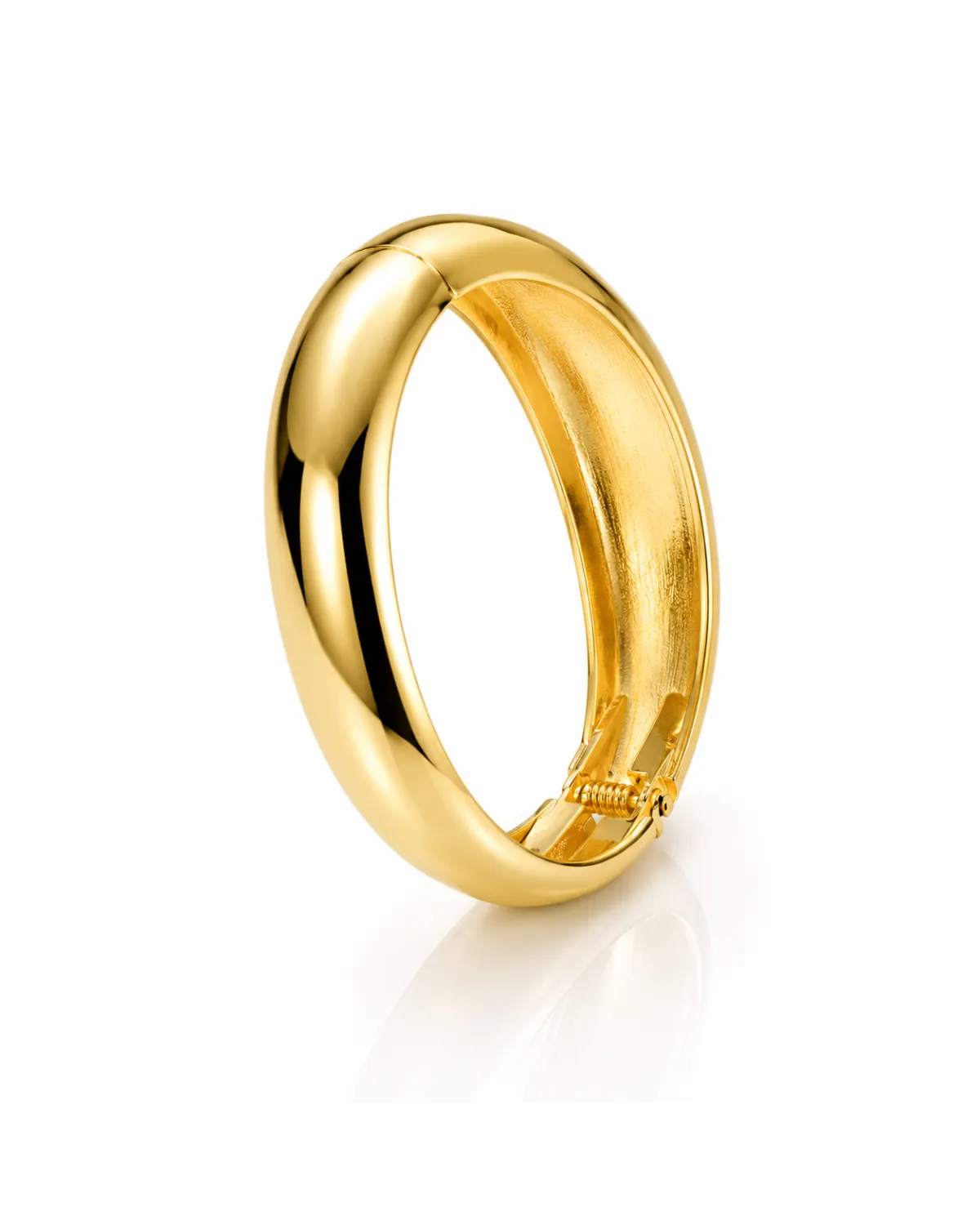 Bransoletka na rękę stal chirurgiczna pozłacana 14k złotem, obręcz BST1725 Bransoletka na rękę stal chirurgiczna pozłacana 14k złotem, obręcz BST1725