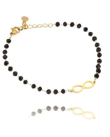 Bransoletka stal chirurgiczna pozłacana  złotem 14k gold BST1226