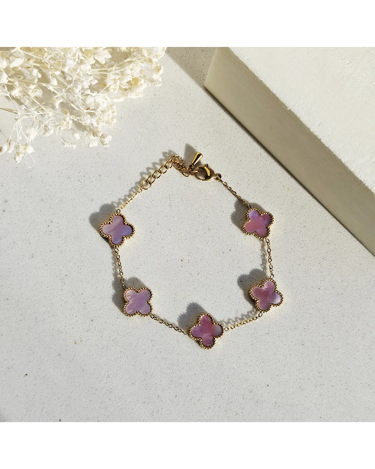 Bransoletka na rękę stal chirurgiczna pozłacana 14k złotem, opalizujące KONICZYNY 13mm BST1777 Bransoletka na rękę stal chirurgiczna pozłacana 14k złotem, opalizujące KONICZYNY 13mm BST1777
