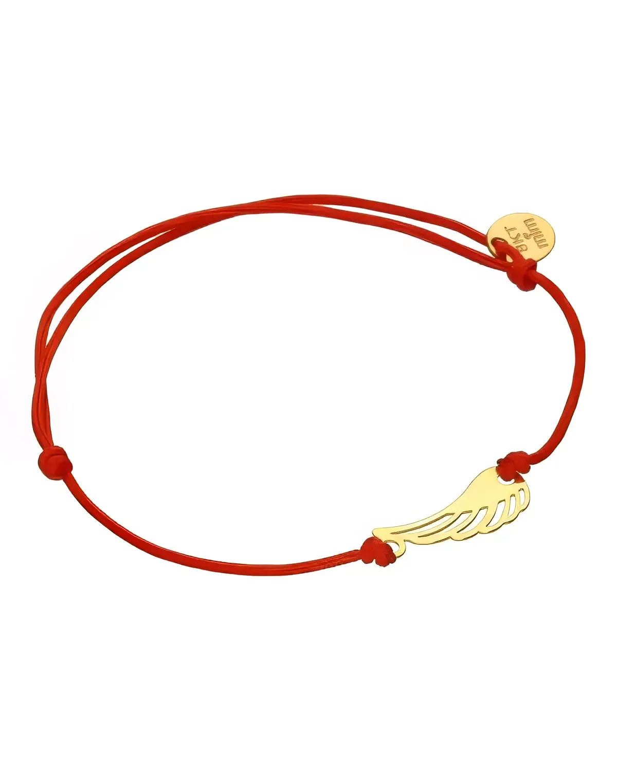 Bransoletka na sznurku złota - ażurowe skrzydła (LU126G8KRED) Bransoletka na sznurku złota - ażurowe skrzydła (LU126G8KRED)