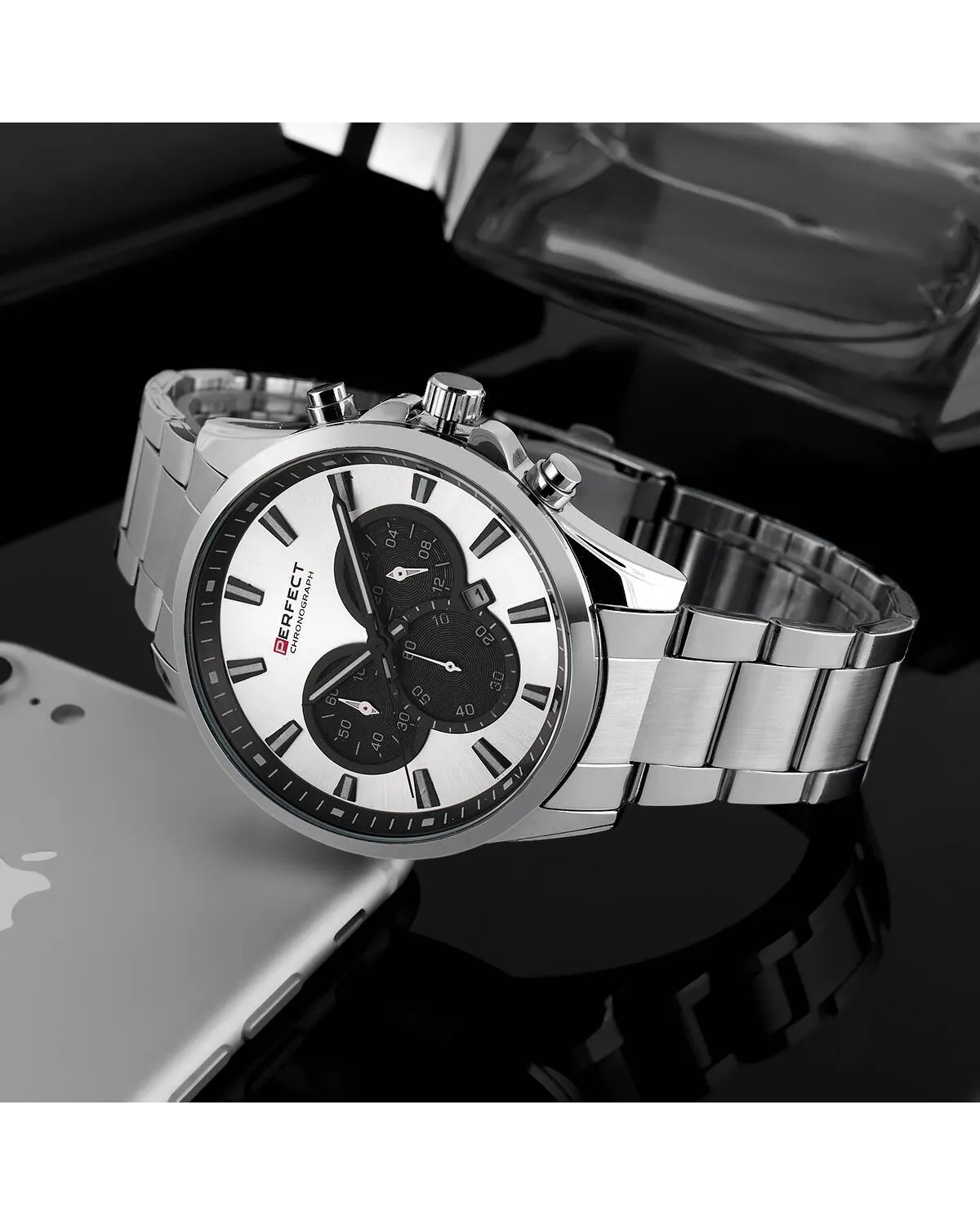 ZEGAREK MĘSKI PERFECT M510CH-01 - CHRONOGRAF (zp386a) + BOX ZEGAREK MĘSKI PERFECT M510CH-01 - CHRONOGRAF (zp386a) + BOX