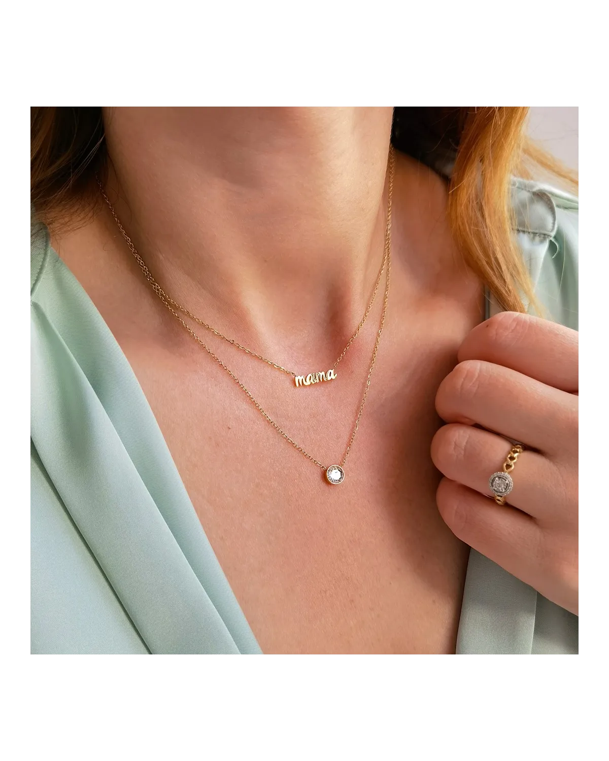 Naszyjnik stal chirurgiczna pozłacana 14k gold NST1388 Naszyjnik stal chirurgiczna pozłacana 14k gold NST1388