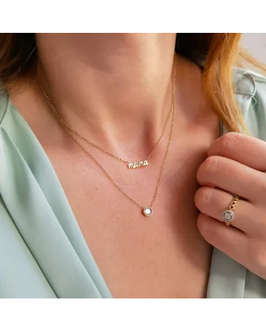Naszyjnik stal chirurgiczna pozłacana 14k gold NST1388