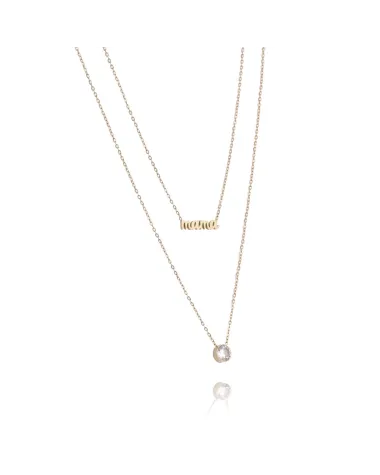 Naszyjnik stal chirurgiczna pozłacana 14k gold NST1388