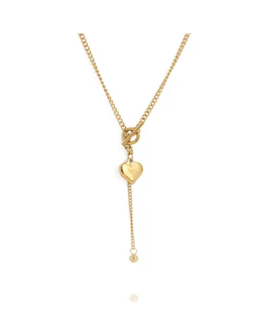 Naszyjnik stal chirurgiczna pozłacana 14k gold NST1385