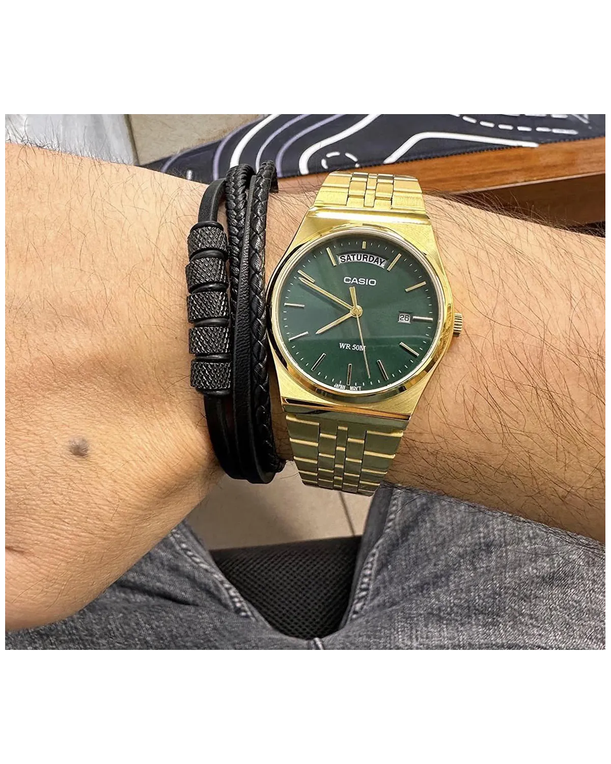 Zegarek Męski Casio MTP-B146G-3A + BOX (zd270d) Zegarek Męski Casio MTP-B146G-3A + BOX (zd270d)