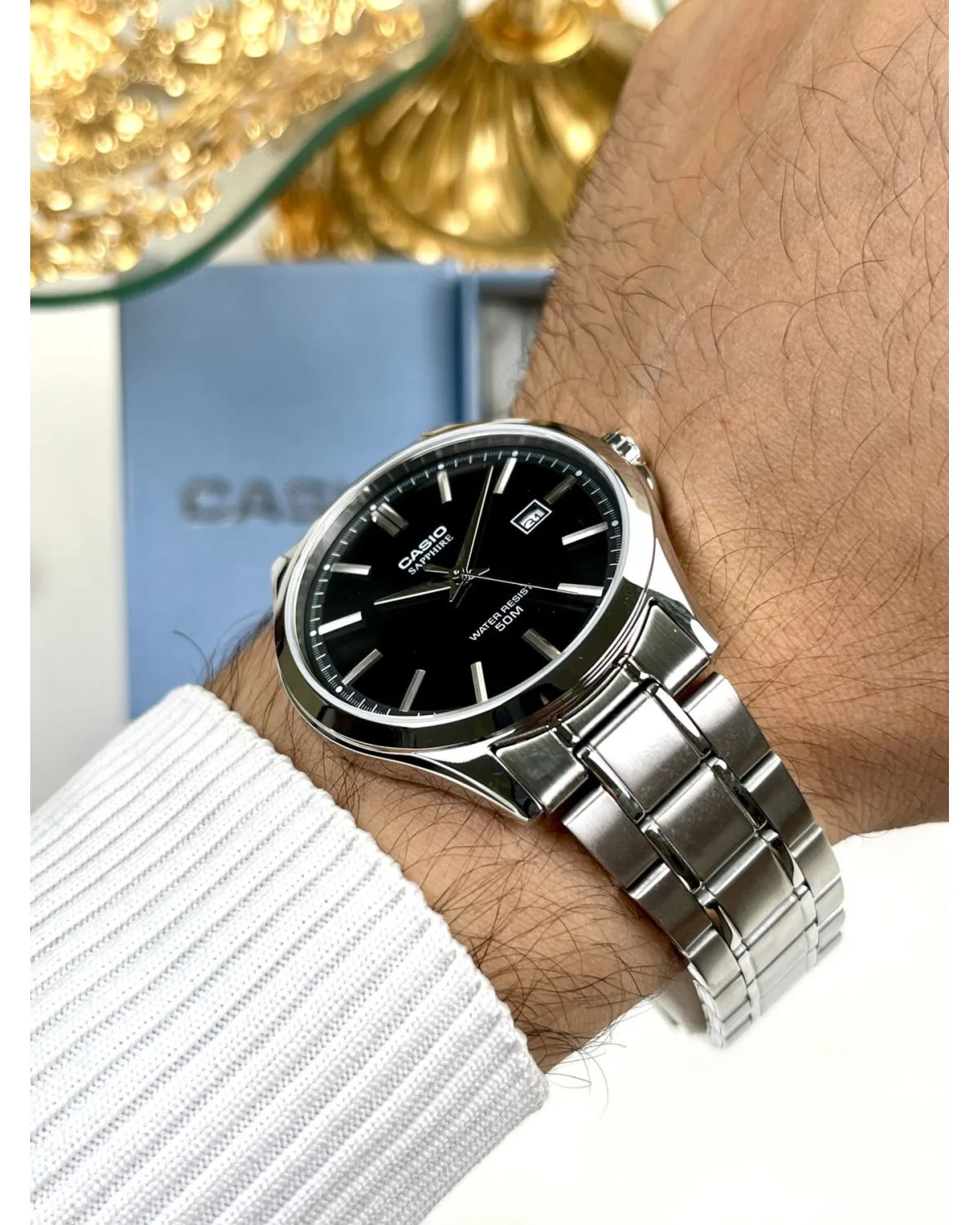 Zegarek Męski Casio MTS-115D-1A + BOX (zd292e) SZAFIR Zegarek Męski Casio MTS-115D-1A + BOX (zd292e) SZAFIR