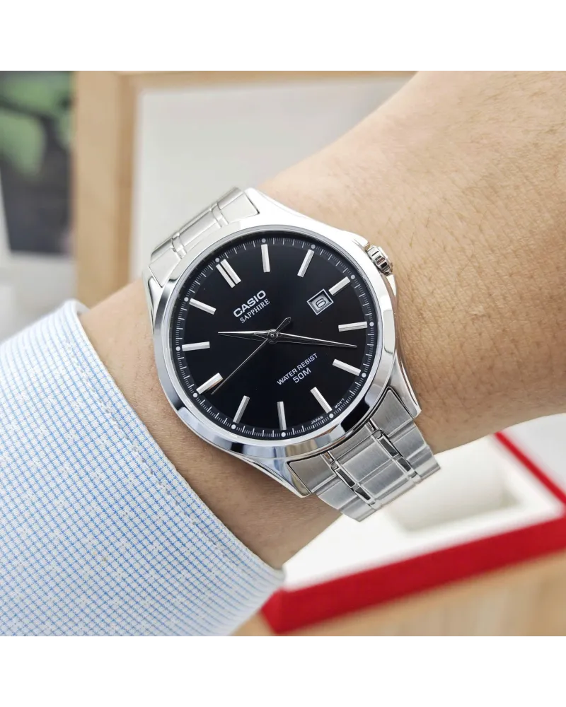 Zegarek Męski Casio MTS-115D-1A + BOX (zd292e) SZAFIR Zegarek Męski Casio MTS-115D-1A + BOX (zd292e) SZAFIR
