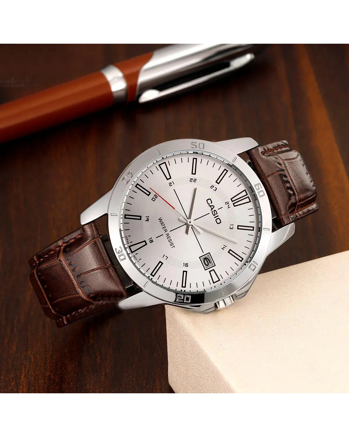 Zegarek Męski Casio MTP-V004L-7CUDF (zd251d) + BOX Zegarek Męski Casio MTP-V004L-7CUDF (zd251d) + BOX