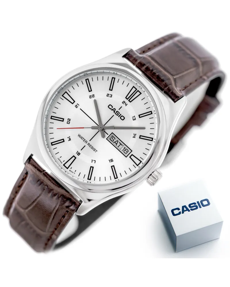 Zegarek Męski Casio MTP-V006L-7CUDF (zd210m) + BOX Zegarek Męski Casio MTP-V006L-7CUDF (zd210m) + BOX