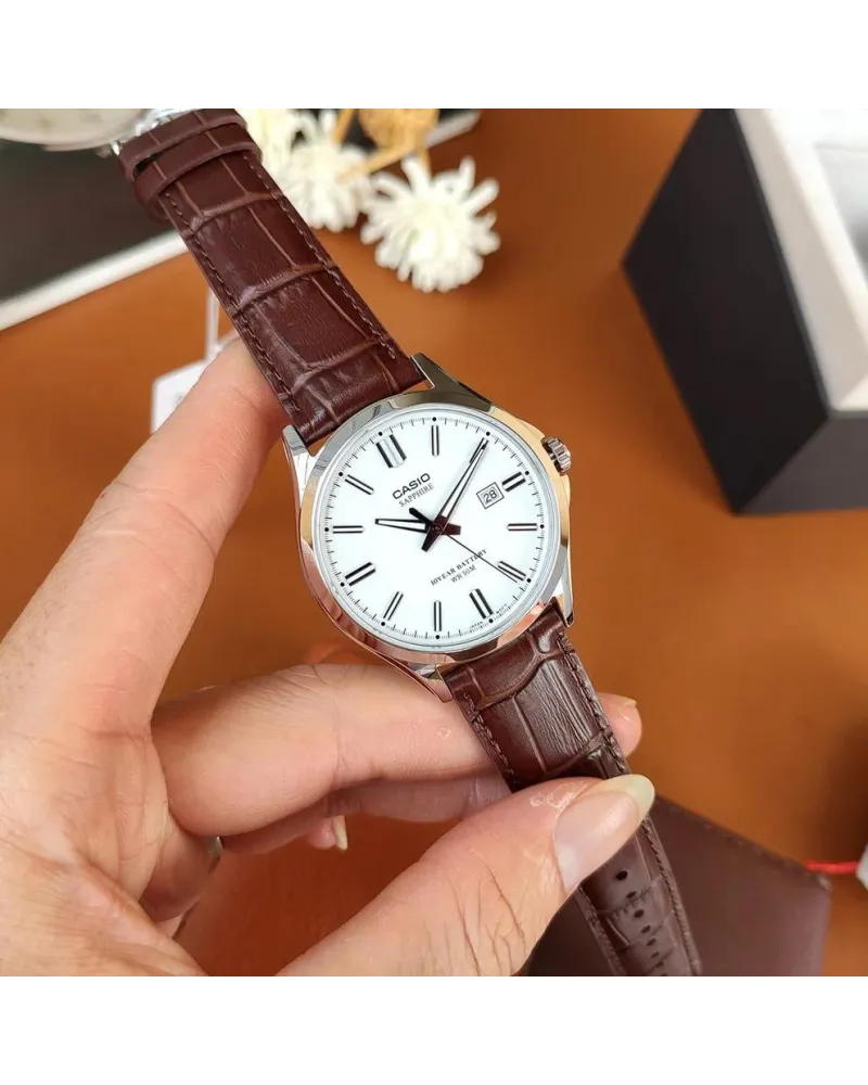 Zegarek Męski Casio MTS-100L-7A+ BOX (zd237b) SZAFIR Zegarek Męski Casio MTS-100L-7A+ BOX (zd237b) SZAFIR