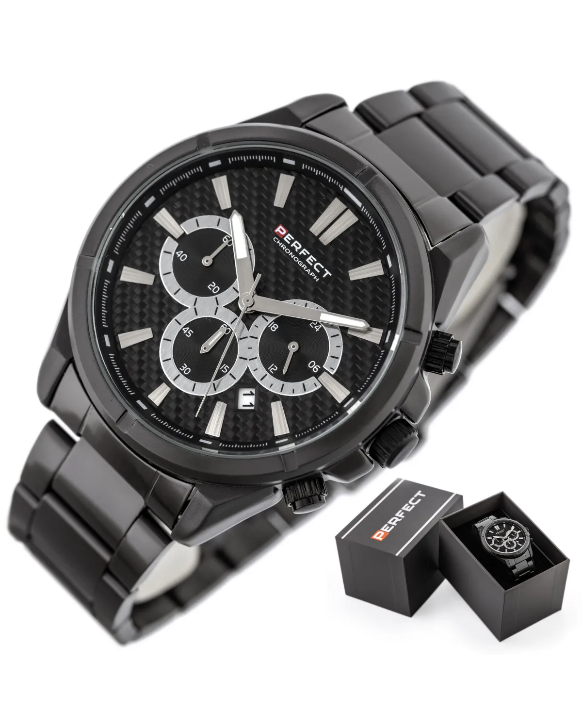 ZEGAREK MĘSKI PERFECT M501CH-07 - CHRONOGRAF (zp381c) + BOX