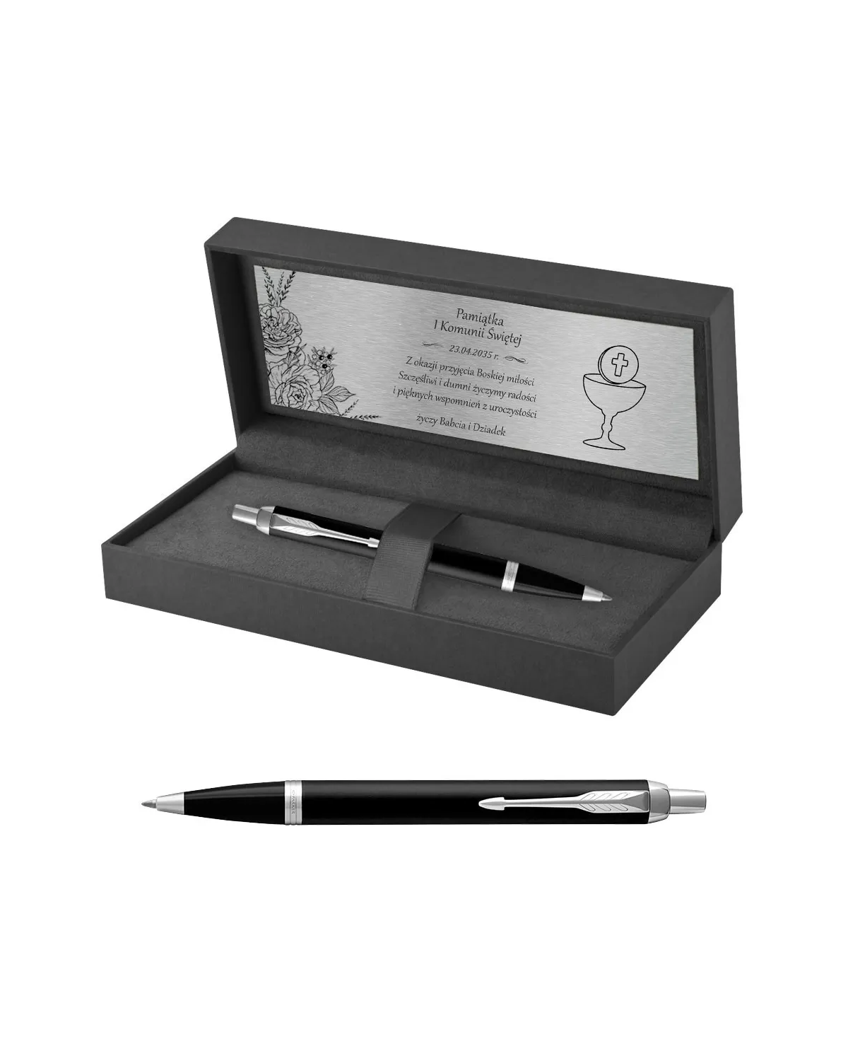 Długopis Parker IM Czarny Matowy CT w Pudełku z Grawerem (2143632/1)