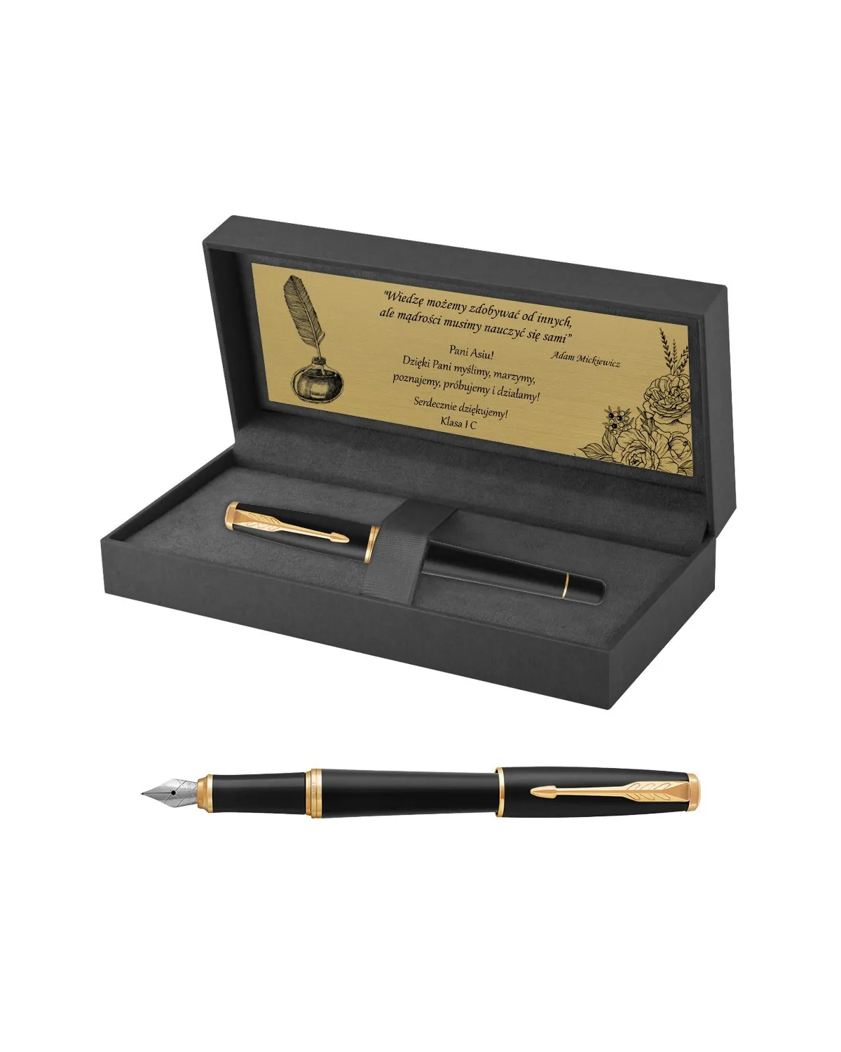 Pióro wieczne Parker Urban Muted Black GT w Pudełku z Grawerem (1931601/1)