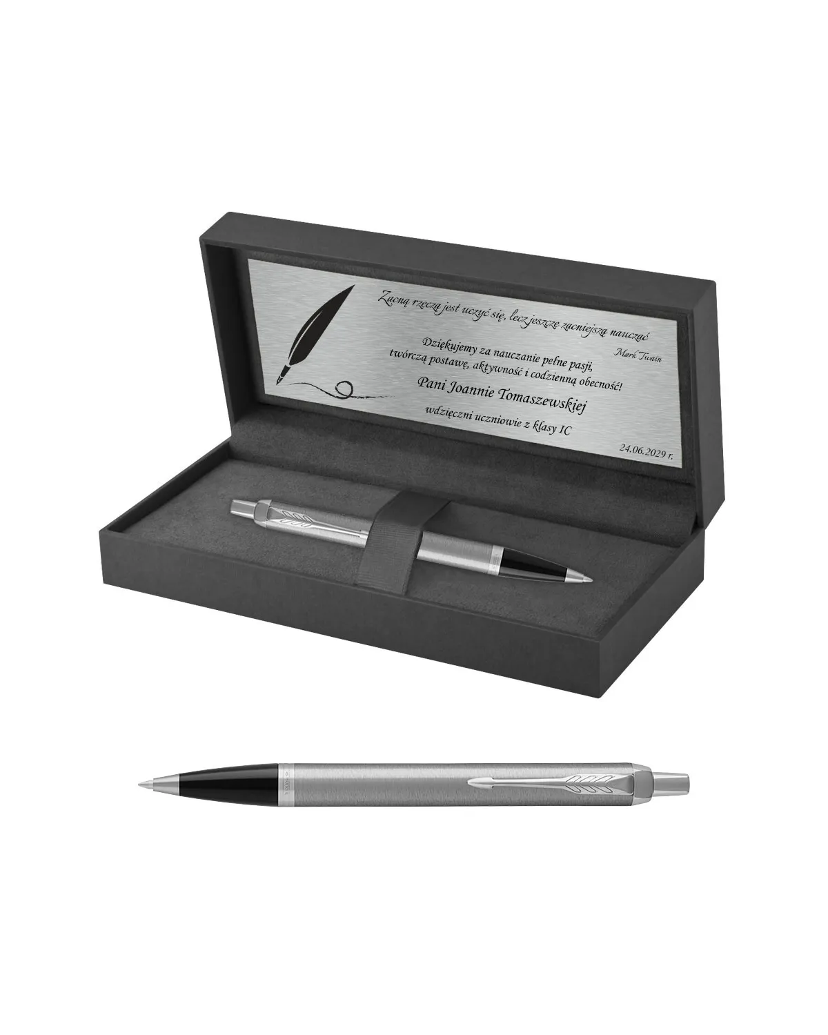 Długopis Parker IM Stainless Steel CT w Pudełku z Grawerem (2143631/1)