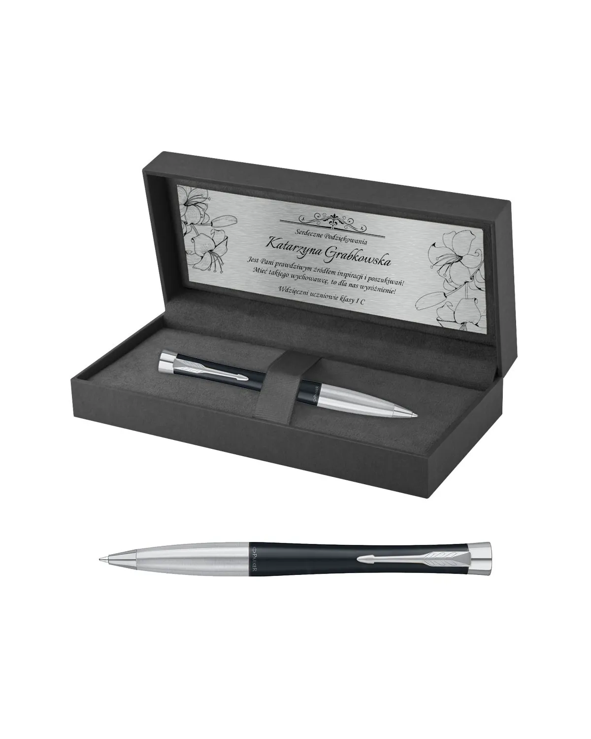 Długopis Parker Urban Czarny Matowy CT w Pudełku z Grawerem (2143639/1)