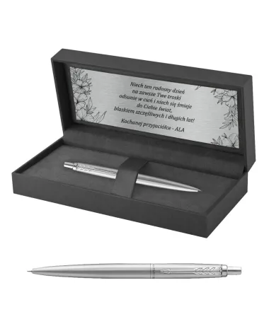Długopis Parker Jotter XL Monochrome Srebrny w Pudełku z Grawerem (2122756/2)