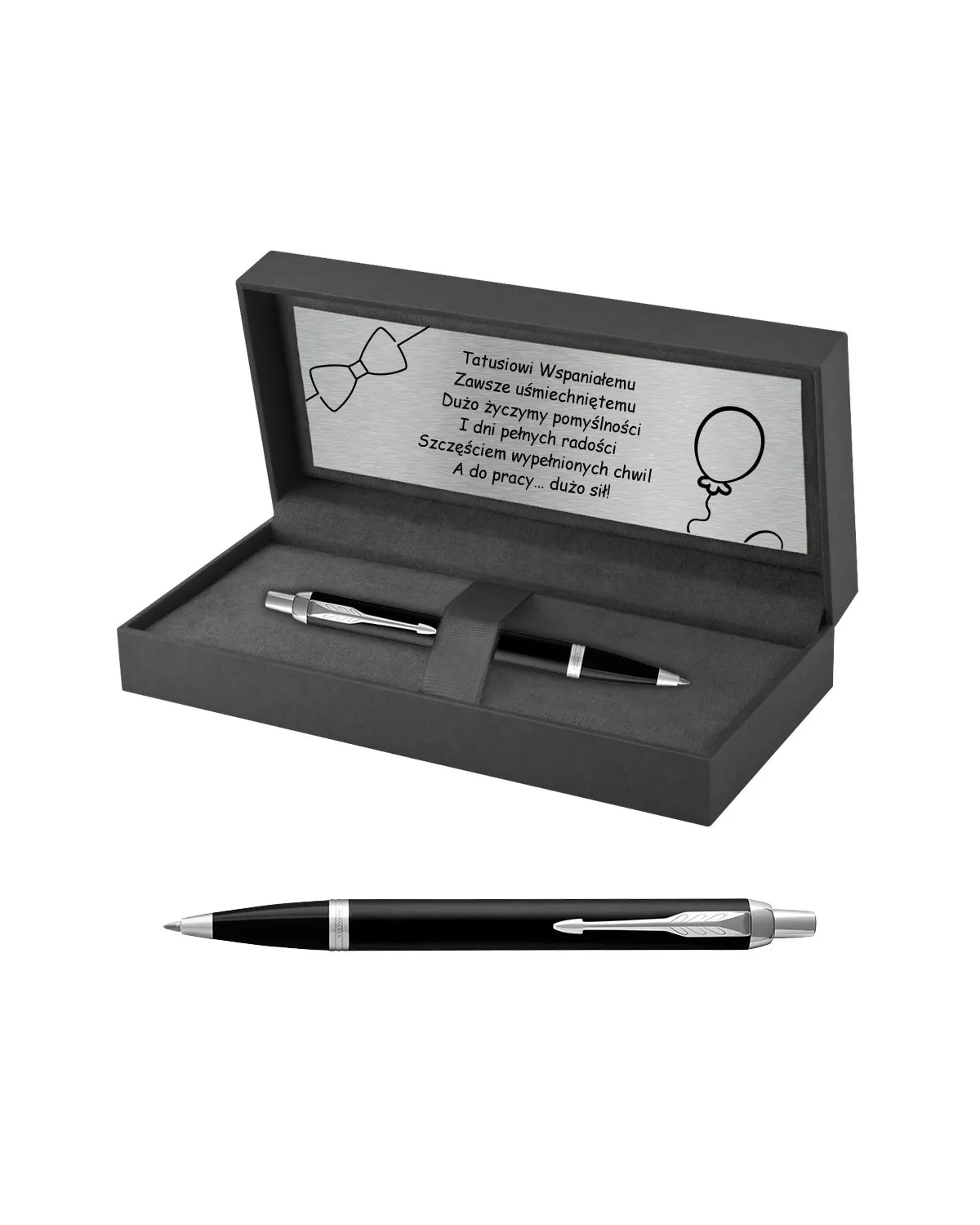 Długopis Parker IM Czarny Matowy CT w Pudełku z Grawerem (2143632/8)