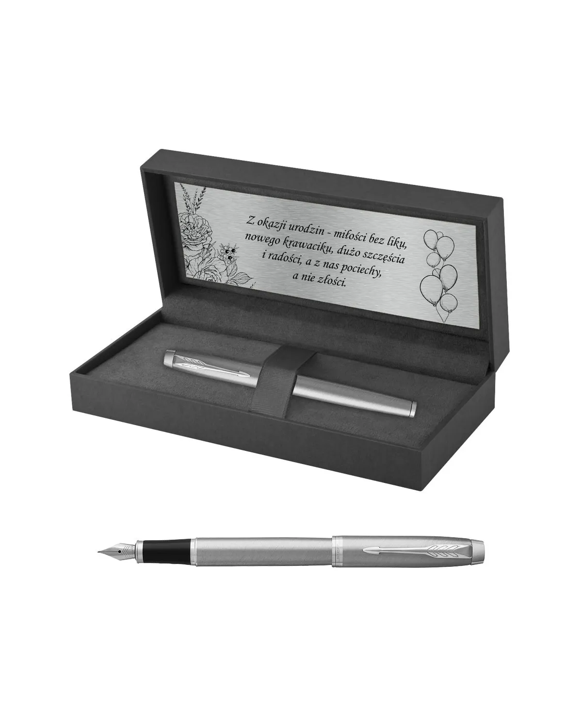 Pióro wieczne Parker IM Stainless Steel CT w Pudełku z Grawerem (2143635/2)