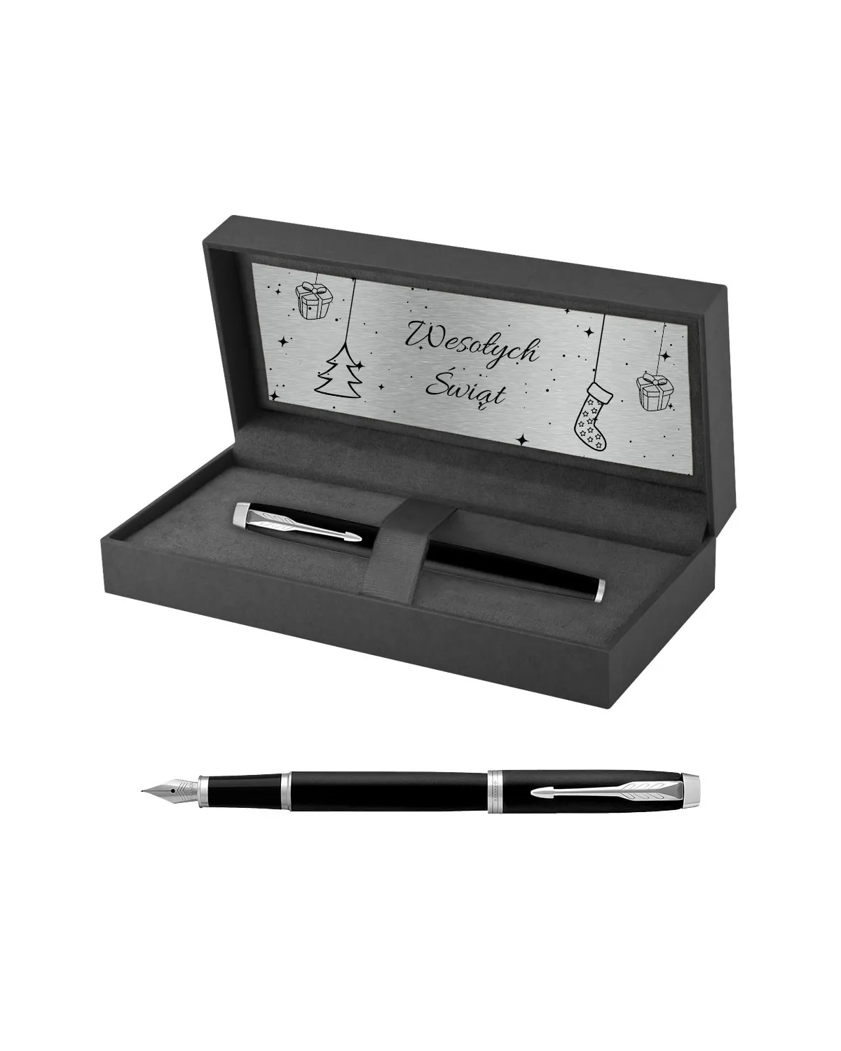 Pióro wieczne Parker IM Czarne matowe CT w Pudełku z Grawerem (2143637/3)