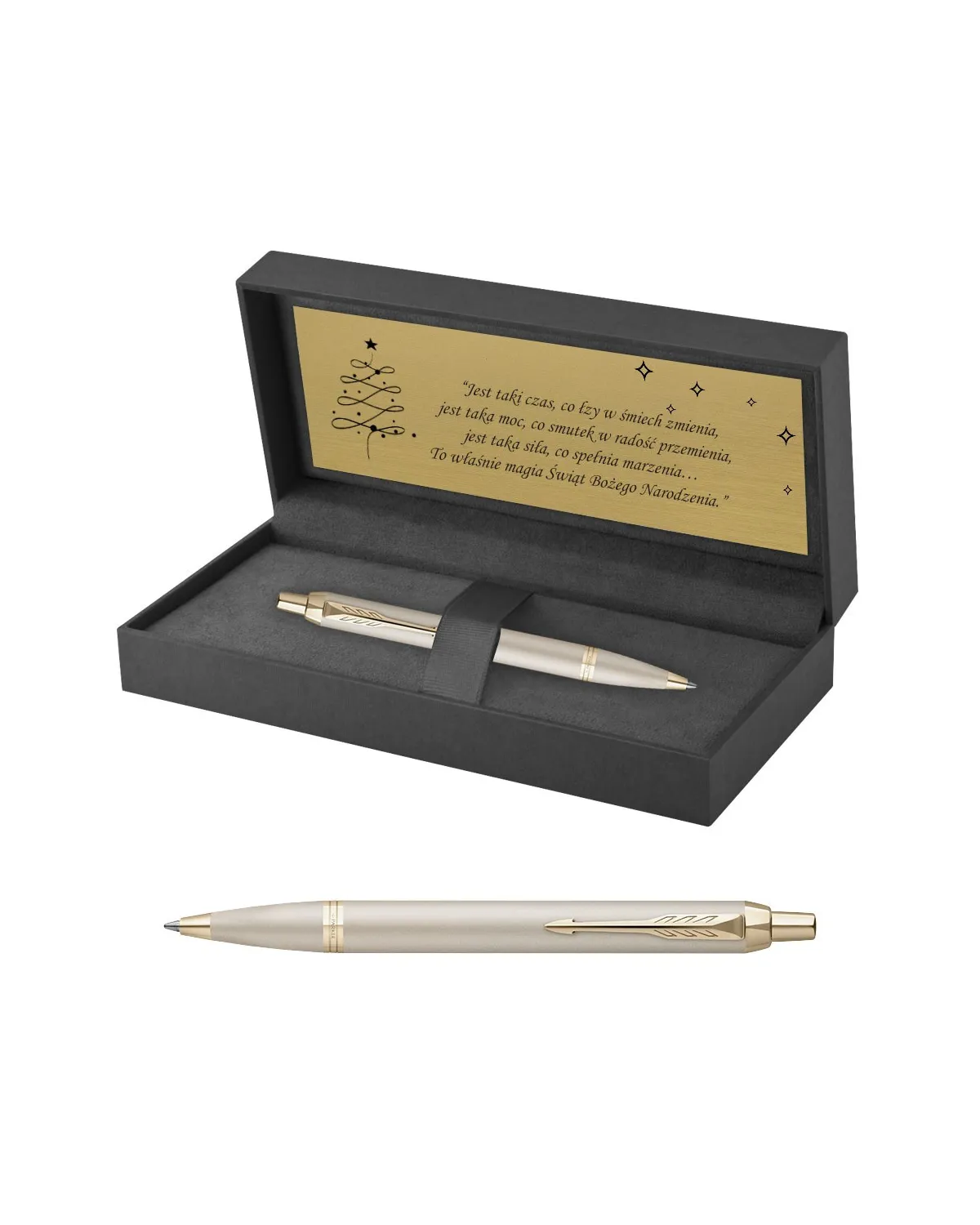 Długopis Parker IM Professionals Monochrome Champagne  w Pudełku z Grawerem (2172956/3)