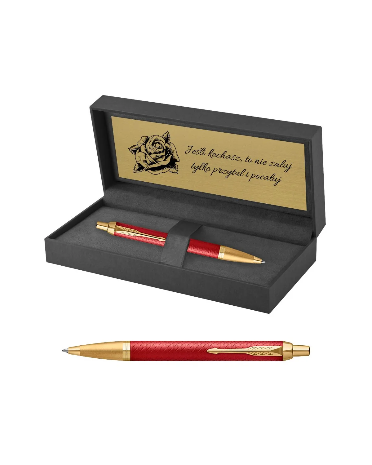 Długopis Parker IM Premium Czerwony GT w Pudełku z Grawerem (2143644/3)