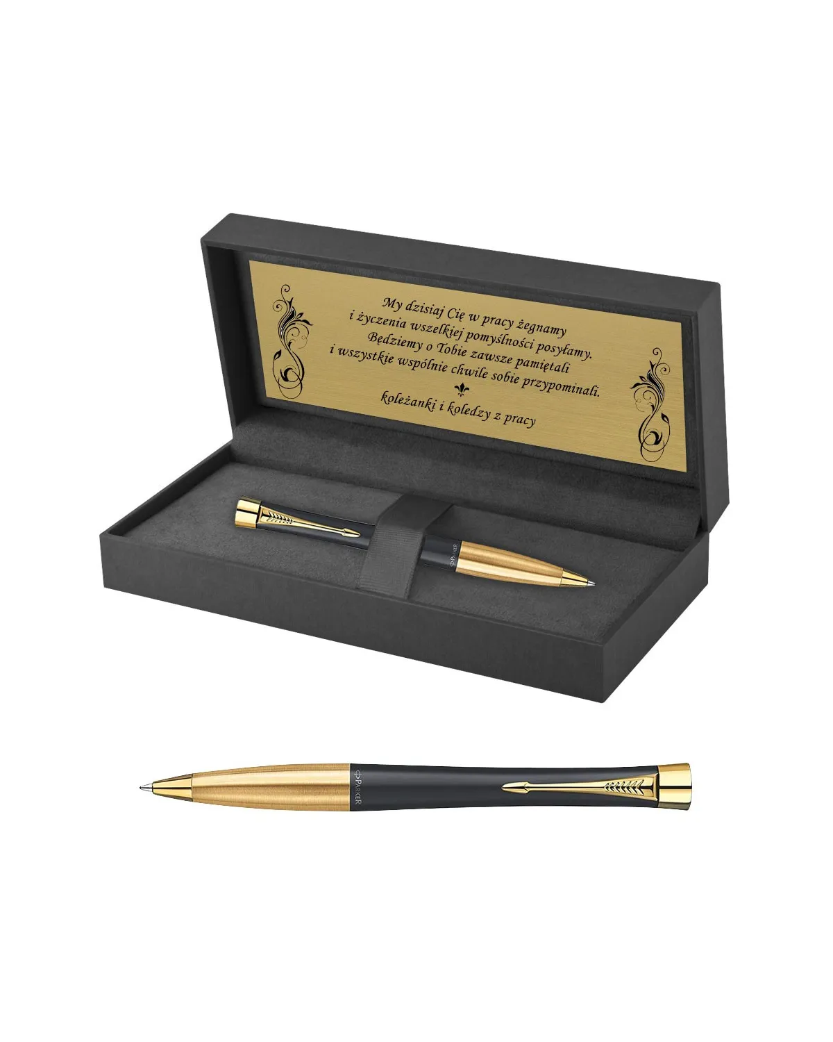 Długopis Parker Urban Czarny Matowy GT w Pudełku z Grawerem (2143640/8)