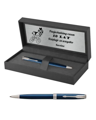 Długopis Parker Sonnet Niebieska Laka CT w Pudełku z Grawerem (1931536/1)