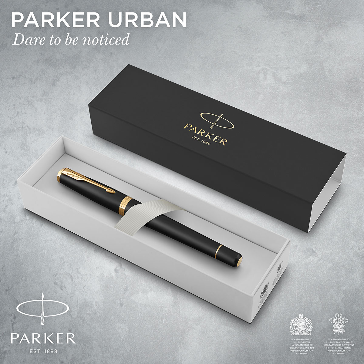 Pióro wieczne Parker Urban Muted Black GT w pudełku prezentowym