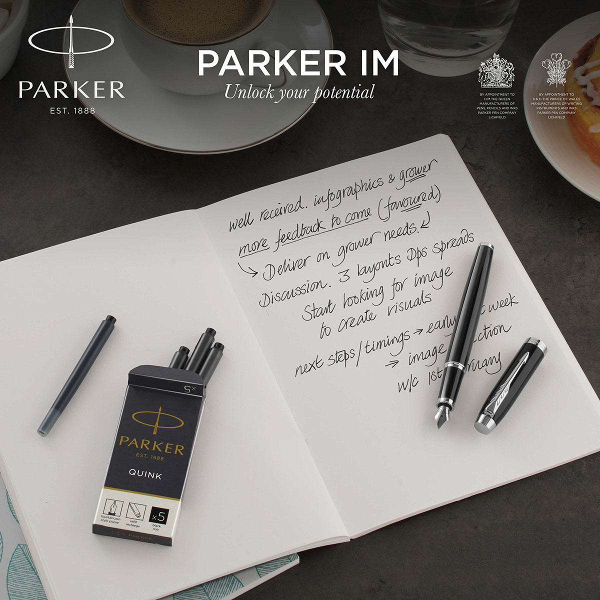 Pióro wieczne Parker IM Czarny CT w klasycznym wykończeniu z chromowanymi detalami