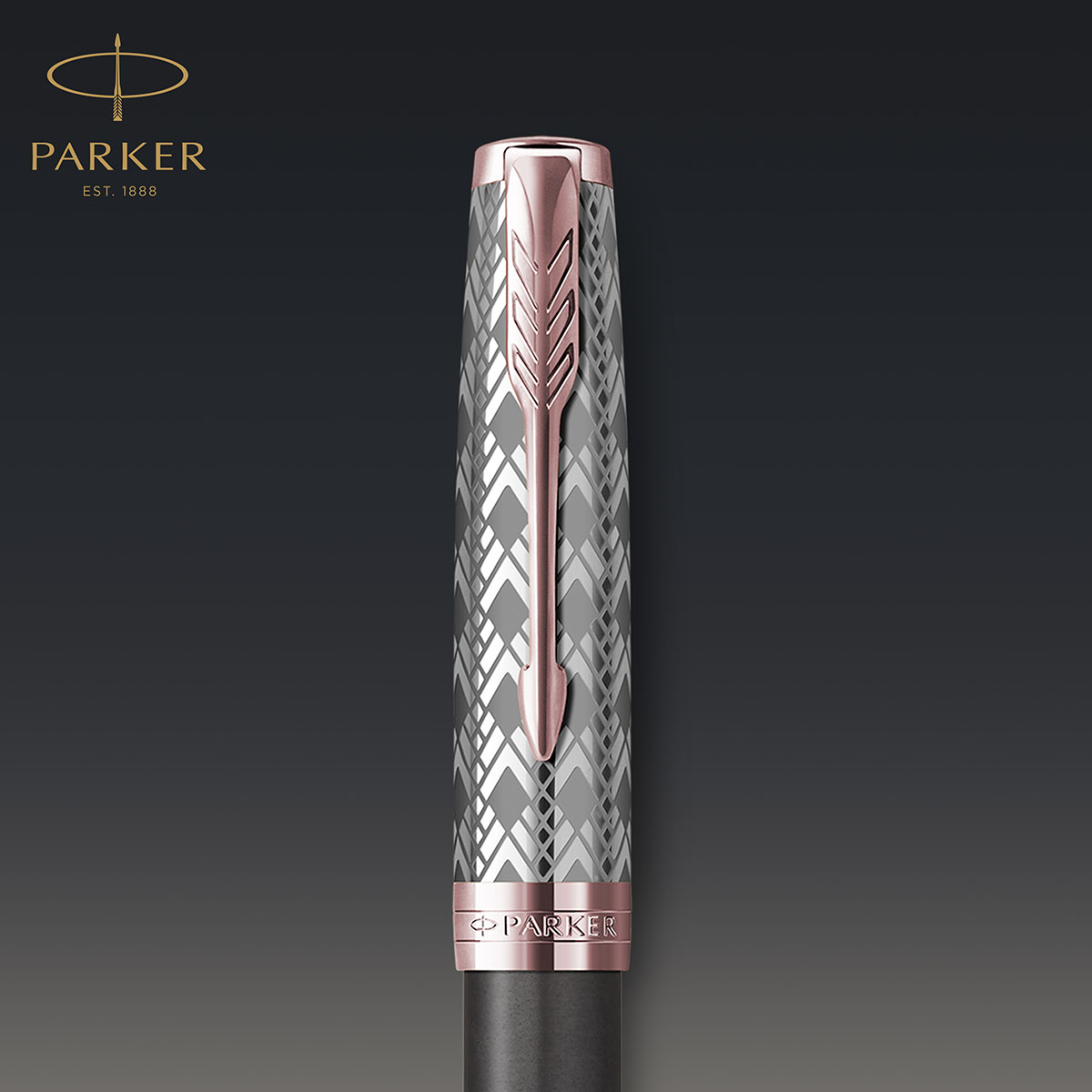 Pióro wieczne Parker Sonnet Metal Grey PGT grafitowe z różowozłotymi wykończeniami