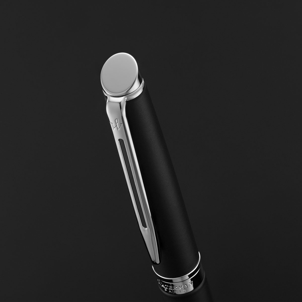 Pióro wieczne Waterman Hemisphere czarne matowe CT z chromowaną stalówką i detalami