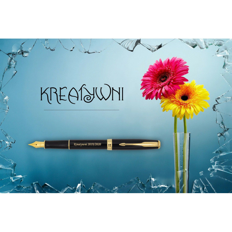 Pióro wieczne Parker Sonnet Black GT 1931495 z grawerem – czarne pióro premium z pozłacanymi wykończeniami