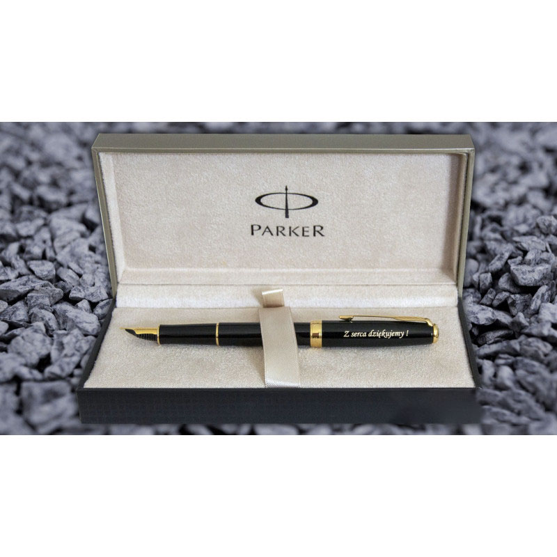 Pióro wieczne Parker Sonnet Black GT 1931495 w pudełku prezentowym z grawerem – elegancki upominek premium