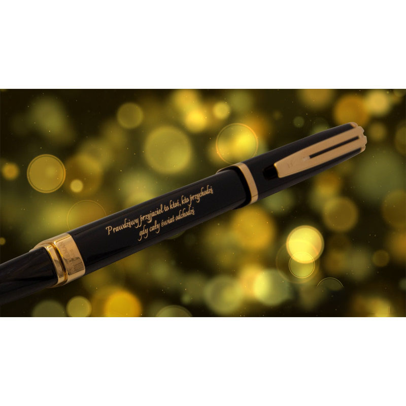 Pióro wieczne Waterman Exception Slim Czarny GT S0636930 z grawerem dedykacji