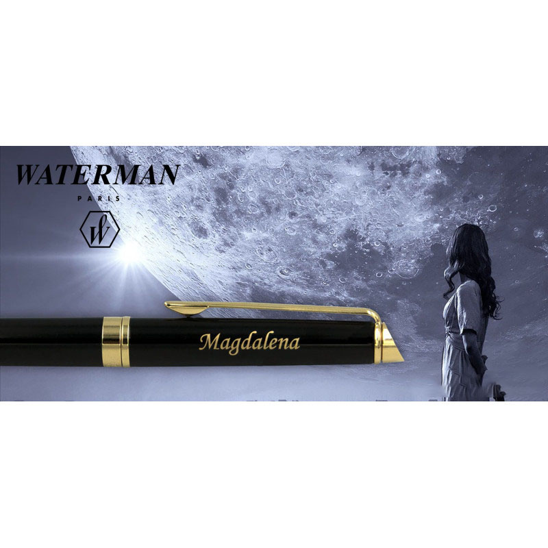Pióro wieczne Waterman Hémisphère czarne GT S0920610 z grawerem Magdalena