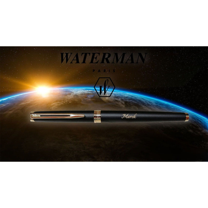 Pióro wieczne Waterman Hémisphère czarne matowe GT S0920710 z grawerem Marek