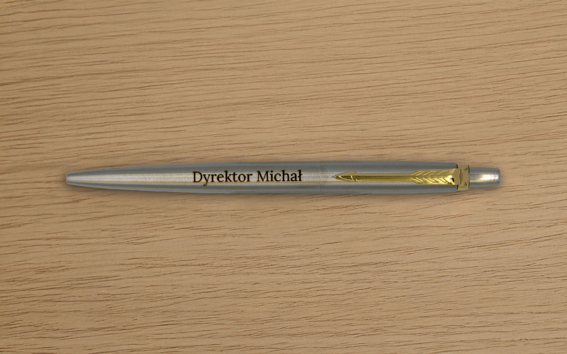 Długopis Parker Jotter Stalowy Matowy GT [1953182] z grawerem – elegancki stalowy długopis prezentowy Parker