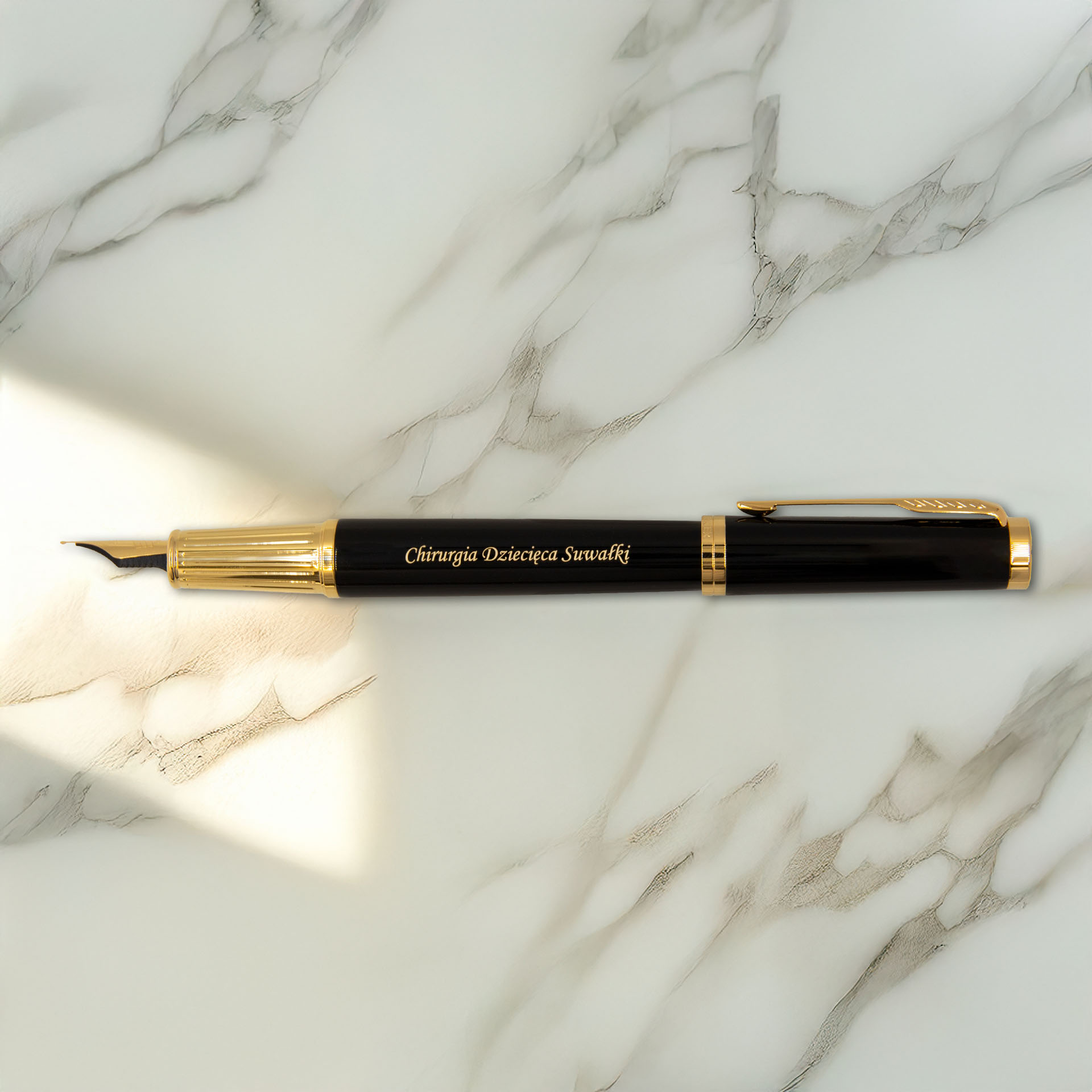 Pióro wieczne Parker Ingenuity Czarne GT [2182005] z grawerem – ekskluzywne czarne pióro premium